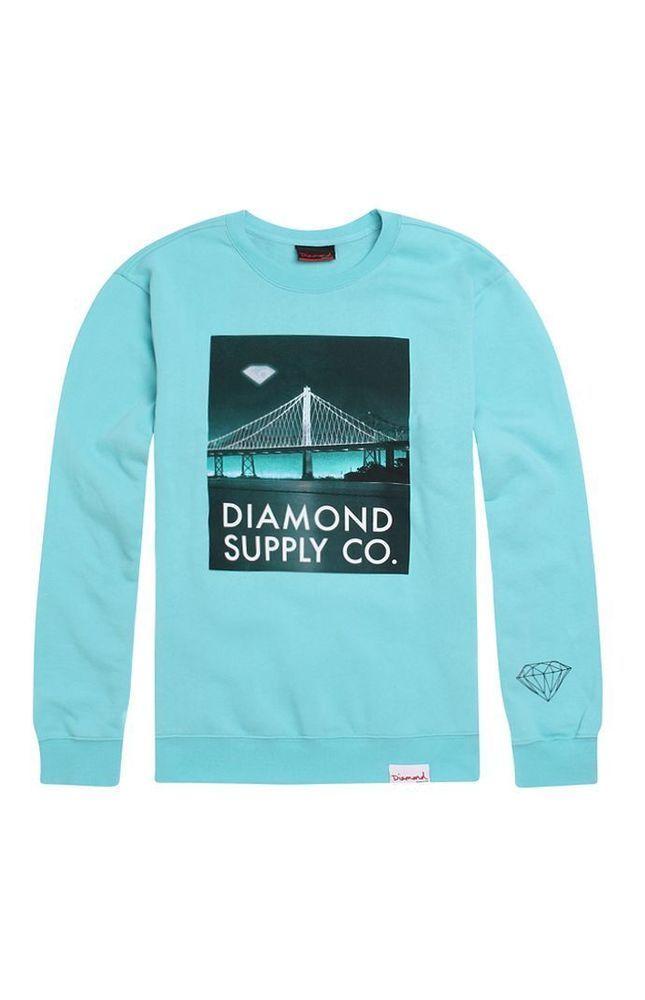 Teal Diamond Supply Co Logo - New Pacsun Mens Teal Diamond Supply Co Bridge Fleece Pullover ...