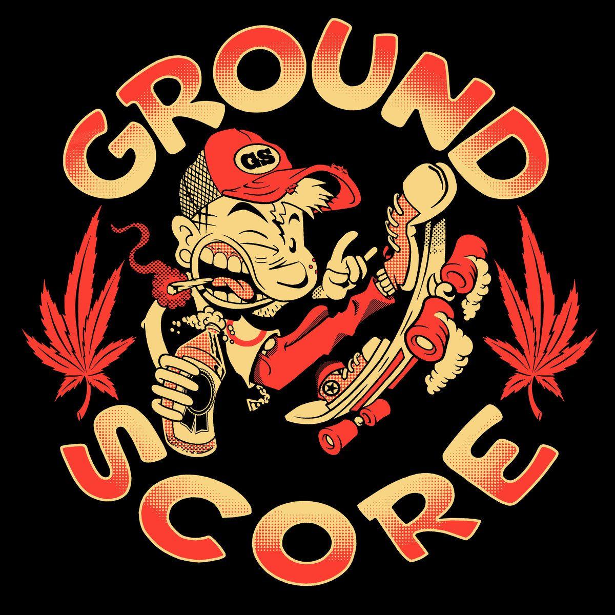 Skater Logo - Ground Score Skater logo tee (Red) | Ground Score