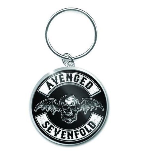 Deathbat Logo - Avenged Sevenfold Keyring Keychain Death Bat Crest Band Logo ...
