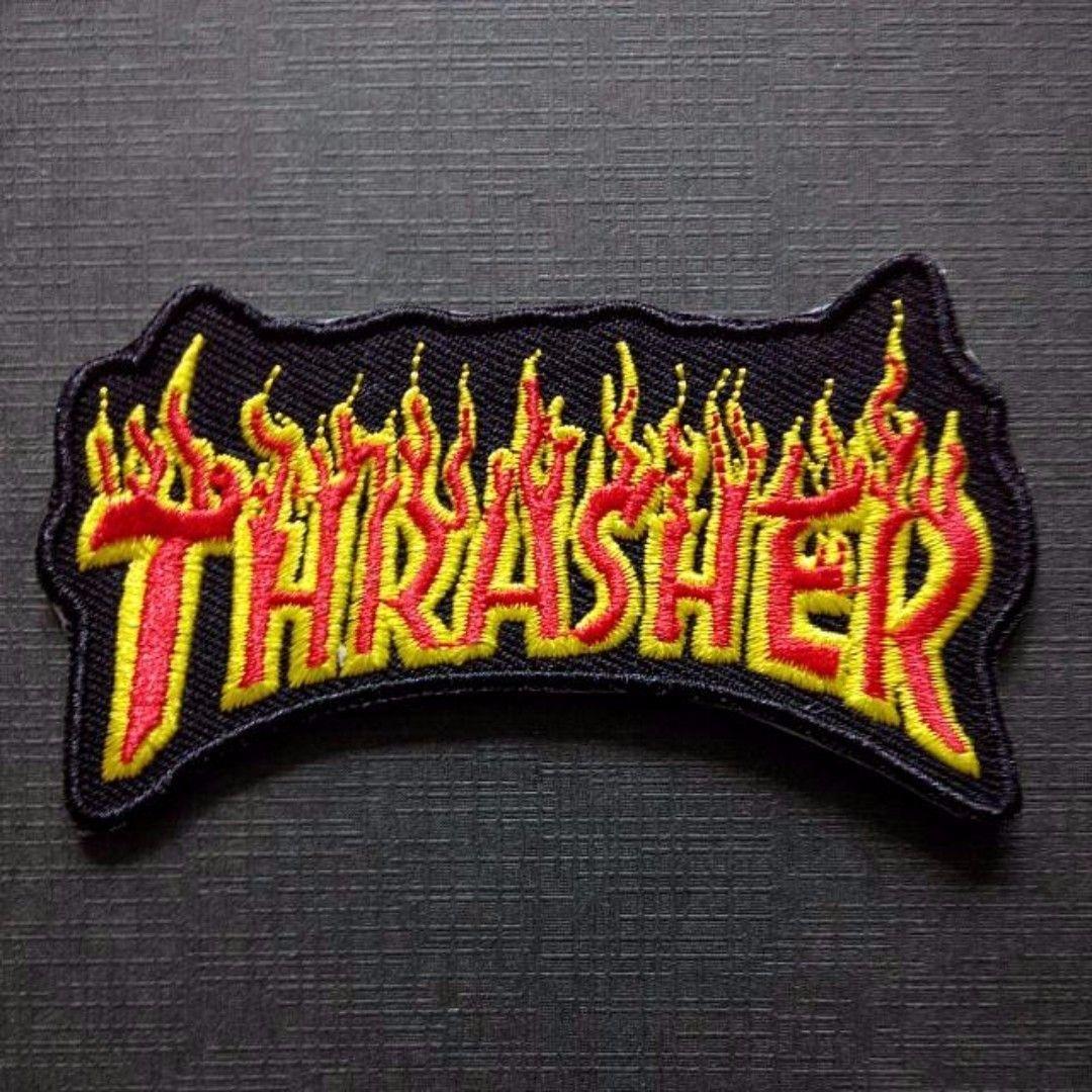 Skater Logo - Thrasher Logo Skater Logo Iron On Patch, Men's Fashion, Accessories ...