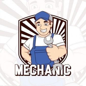 Cartoon Mechanic Shop Logo - Mechanic Vectors, Photo and PSD files