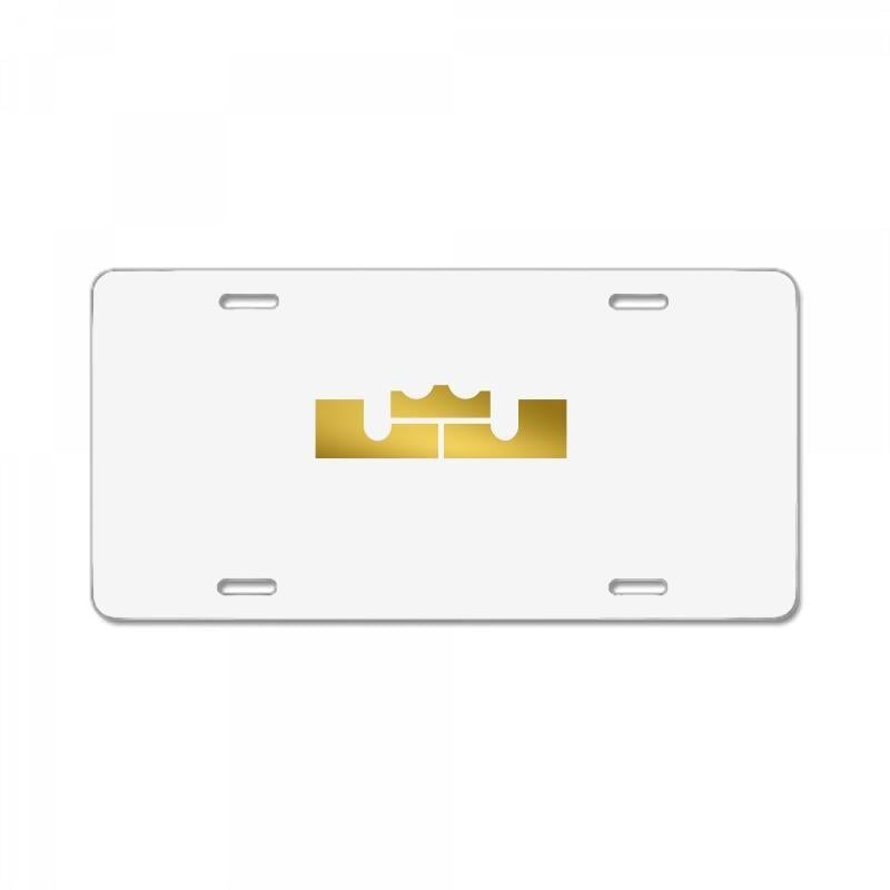 Gold LeBron Logo - Custom Lebron James Logo Gold License Plate By Constan002