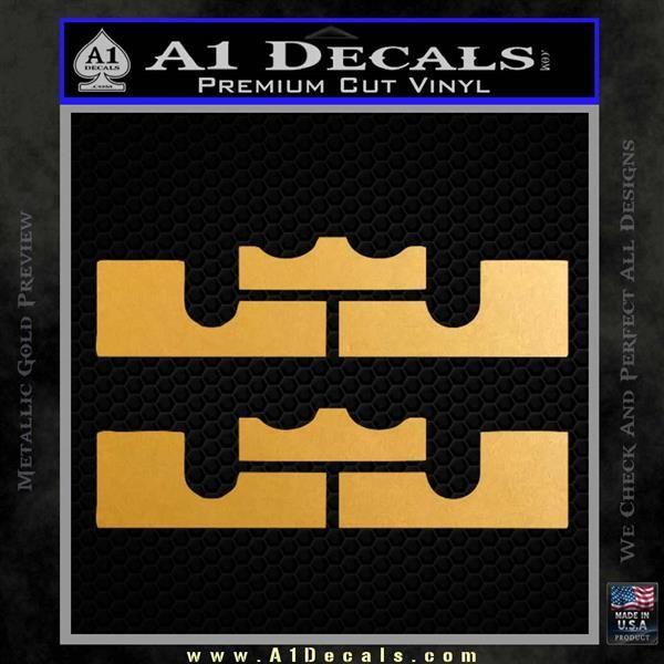 Gold LeBron Logo - Lebron James King Miami Heat Decal Sticker » A1 Decals