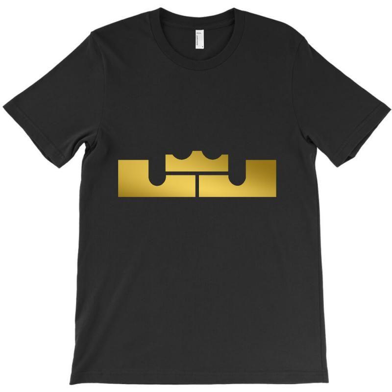 Gold LeBron Logo - Custom Lebron James Logo Gold T Shirt By Constan002