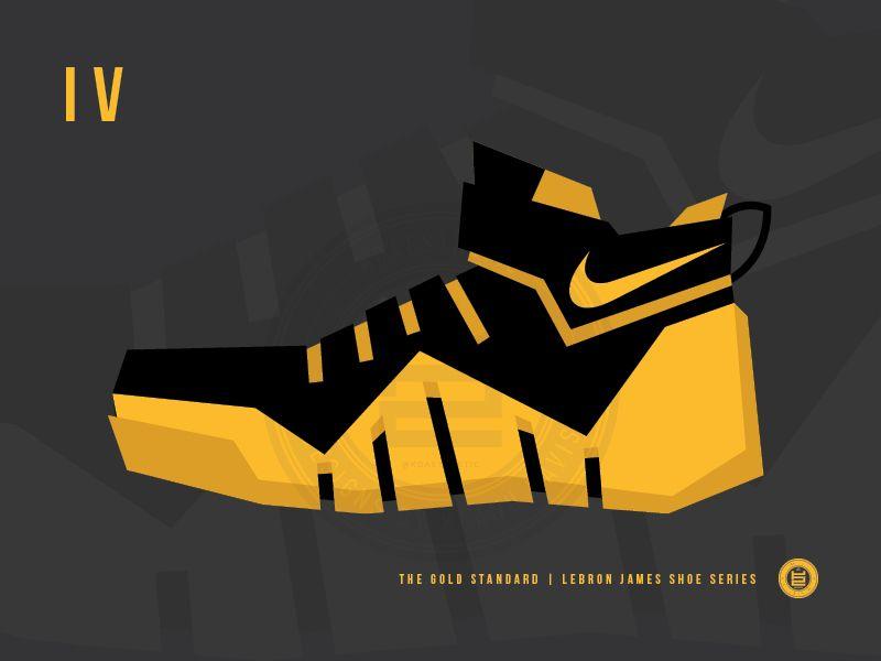 Gold LeBron Logo - The Gold Standard | LeBron IV by Keanu Davis | Dribbble | Dribbble