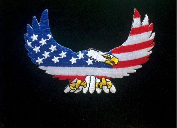 White and Blue Eagle Logo - Red White & Blue Eagle Patch #GE3159 | Locomotive Logos
