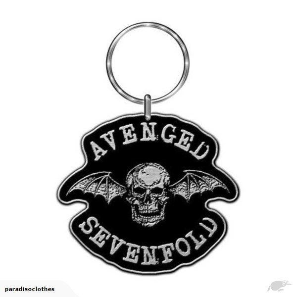 Deathbat Logo - Avenged Sevenfold Keyring Keychain Death Bat Band Logo Official New