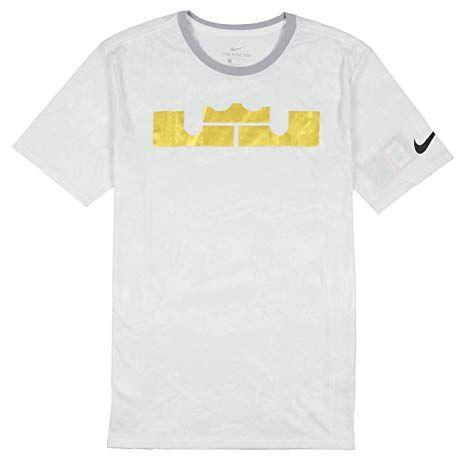 Gold LeBron Logo - NIKE Men's Lebron Logo Tri Blend T Shirt Medium White