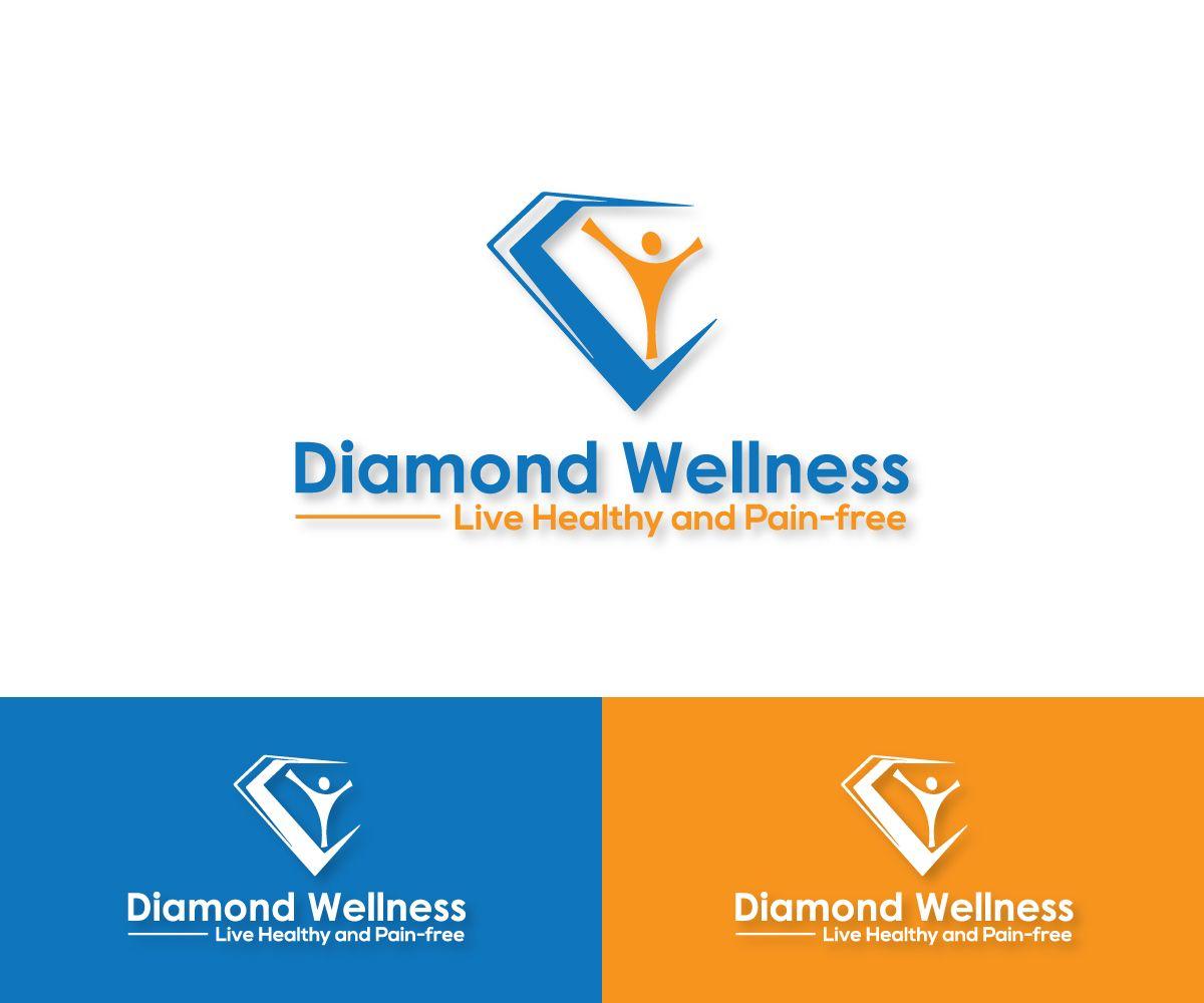 3 Diamond Logo - Bold, Serious, Healthcare Logo Design for Diamond Wellness/ Live