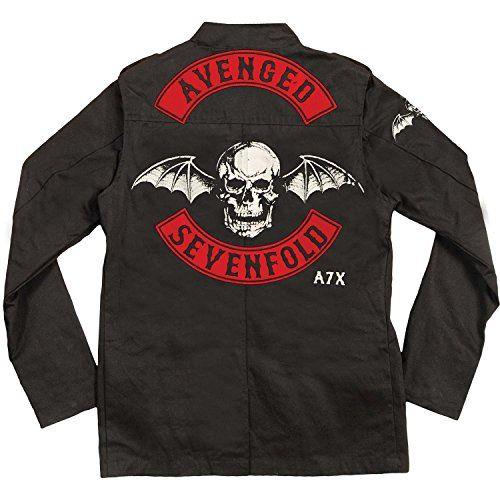 Deathbat Logo - Avenged Sevenfold Deathbat Logo Adult Military Jacket