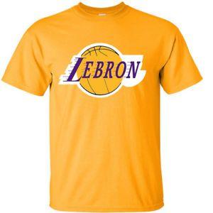 Gold LeBron Logo - GOLD Lebron James Los Angeles Lakers LOGO T Shirt