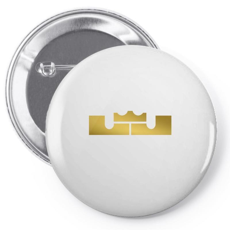 Gold LeBron Logo - Custom Lebron James Logo Gold Pin Back Button By Constan002