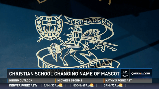 Christian Crusader Logo - Denver Christian Schools CEO Says the “Crusaders” Mascot Needs to Go