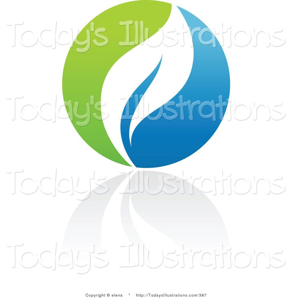 Blue and Green Circle Logo - Clipart of a Blue and Green Organic and Ecology Leaf Circle Logo ...