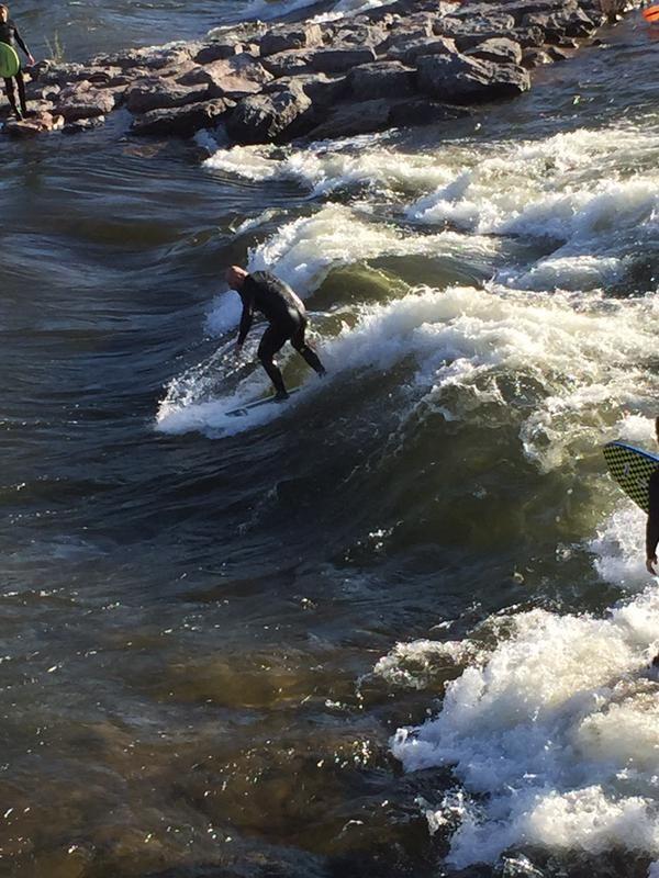 River Surf Company Logo - River Surfing on Brennans Wave in Missoula, Montana. 