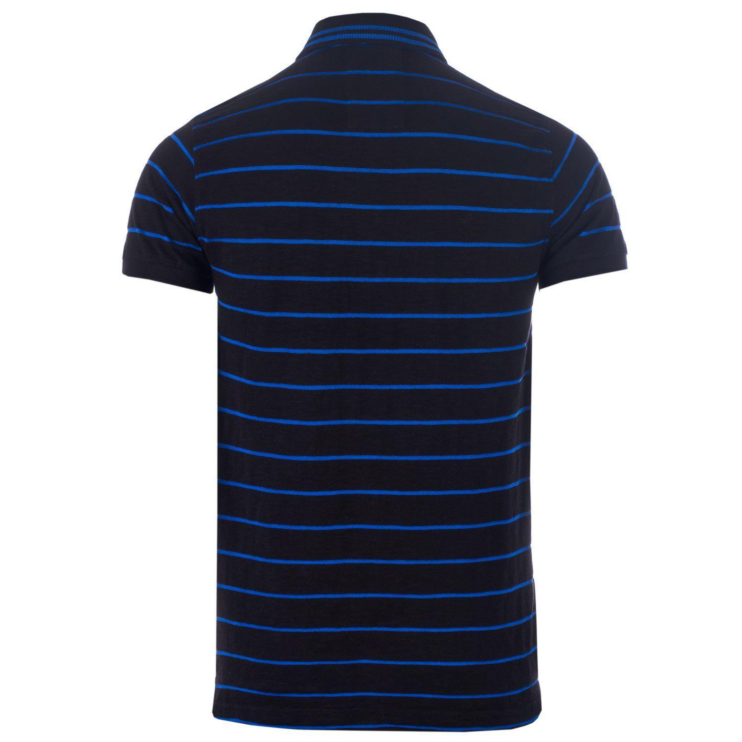 Luke Top Three Logo - LUKE Mens 1977 Mens Antonio 2 Striped Polo Shirt in Black - S: Luke ...