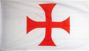 Christian Crusader Logo - KNIGHTS TEMPLAR RED CROSS FLAG 5X3 Christian Crusades