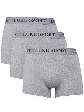 Luke Top Three Logo - LUKE 1977 Mens Niter 3 Pack Boxer Short Deluxe Set (L, MID Marle ...