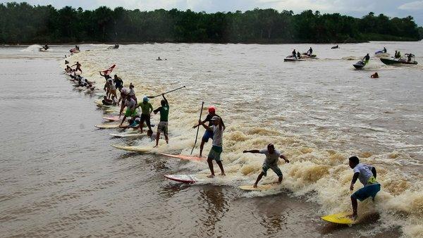 River Surf Company Logo - This Week Surfers Will Ride a Wave in the Amazon