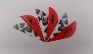 Red White Arrow Logo - Bohning Blazer Arrow Vanes Red/White Leopard w/Logo Pkg of 100 | eBay