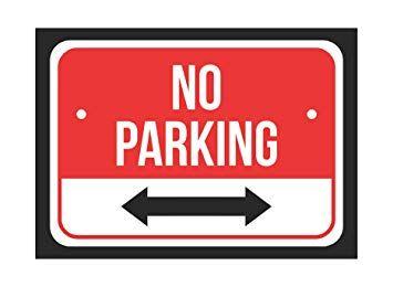Red White Arrow Logo - Amazon.com : No Parking (Double Arrow) Sign Print Red, White and ...