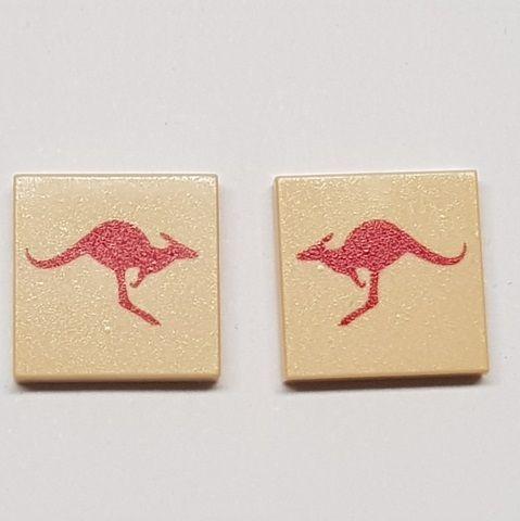 Australian Army Kangaroo Logo - Australian Army Kangaroo Insignia 2x2 tile, Military, thebigbrick.com
