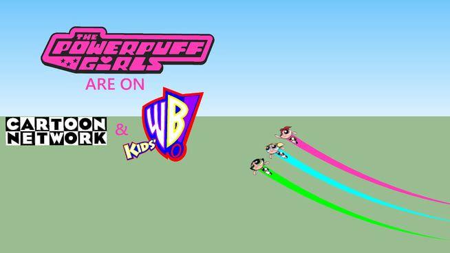 Powerpuff Girls Logo - Kids WB Logo On Cartoon Network Logo With The Powerpuff Girls | 3D ...
