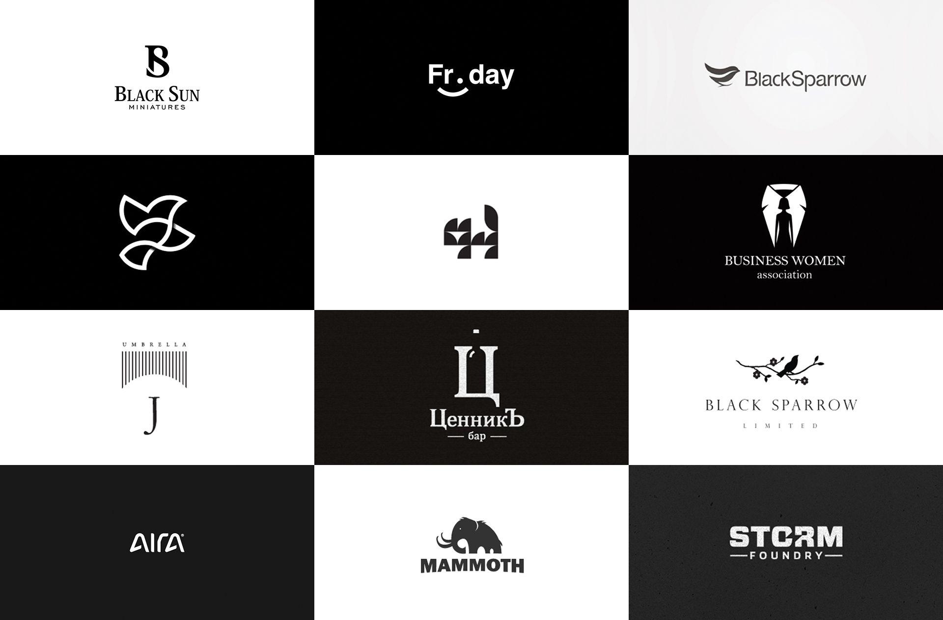 Awesome Black and White Logo - 60 Black & White logos that will rock your mind – Logo Lists