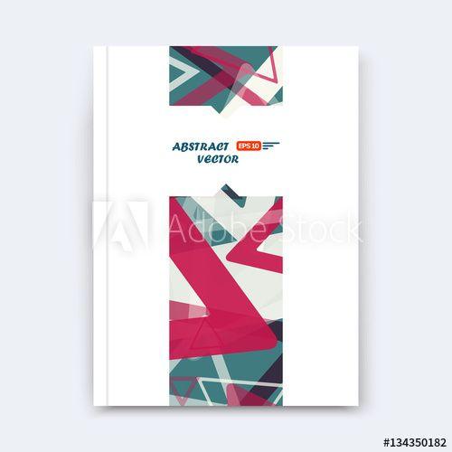 Square Red Triangle Logo - Abstract composition, notebook cover, red triangle font texture