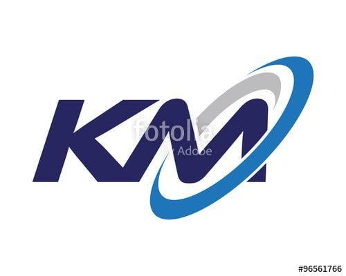 Km Logo - KM Letter Swoosh Media Logo