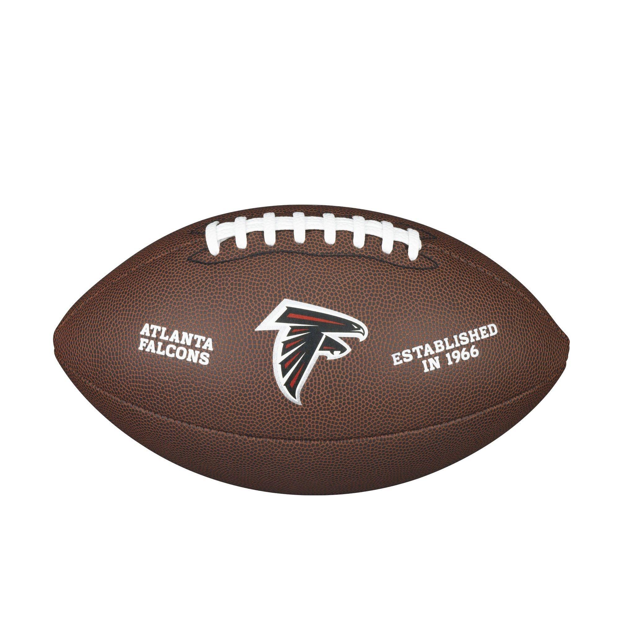 NFL Falcons Logo - NFL TEAM LOGO COMPOSITE FOOTBALL - OFFICIAL, ATLANTA FALCONS ...