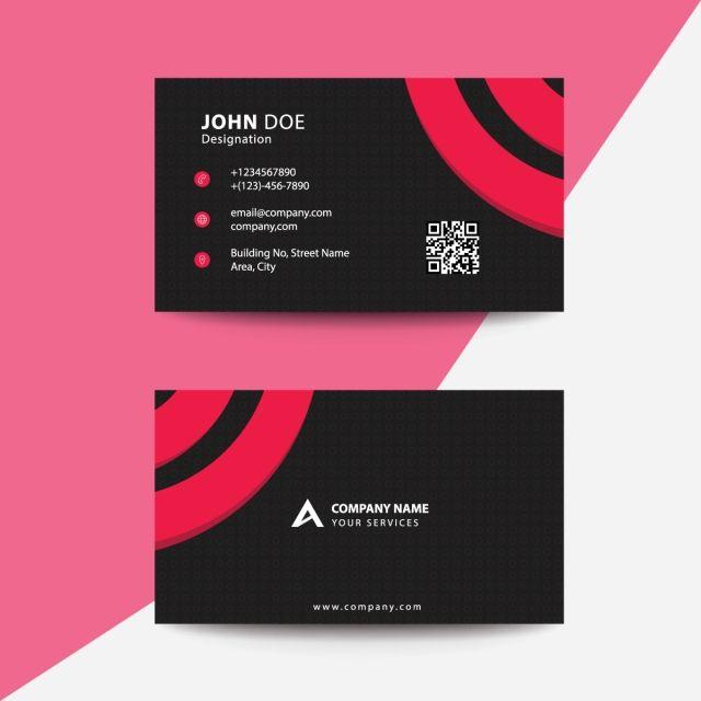 Black and Red Circle Company Logo - Clean Flat Design Red and Black Circle Corporate Business Visiting