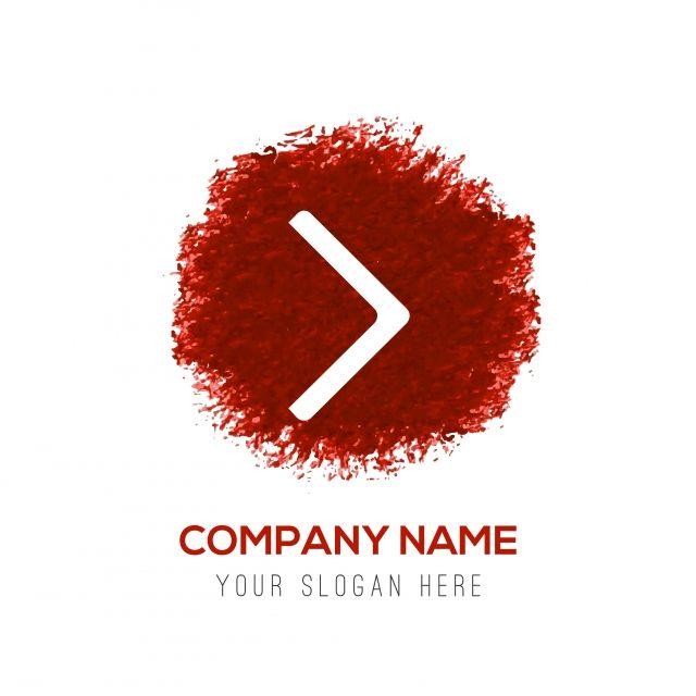 Black and Red Circle Company Logo - Next Arrow Icon - Red Watercolor Circle Splash, Arrow, Black, Button ...