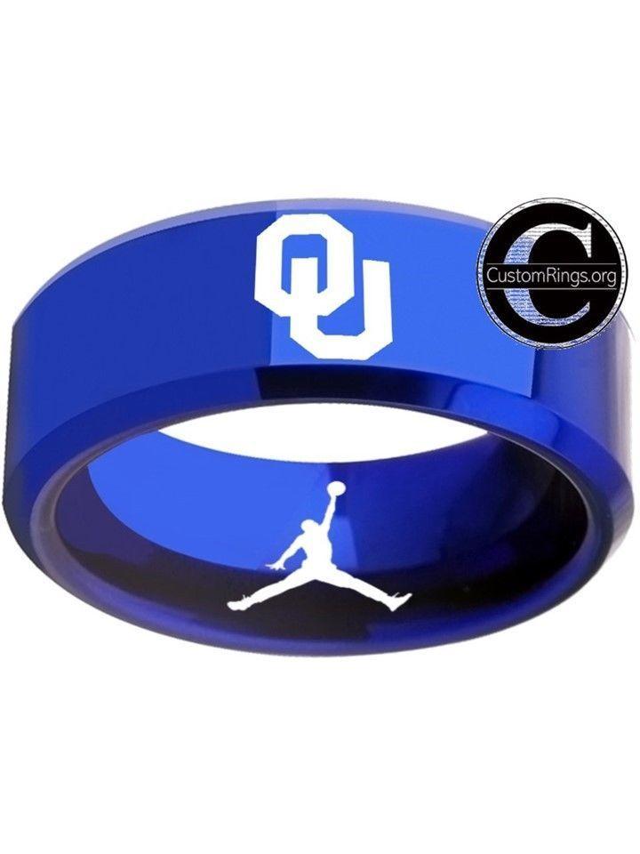 Blue Ring Logo - Details about Oklahoma Sooners Ring OU Logo Ring BLUE Ring Air ...