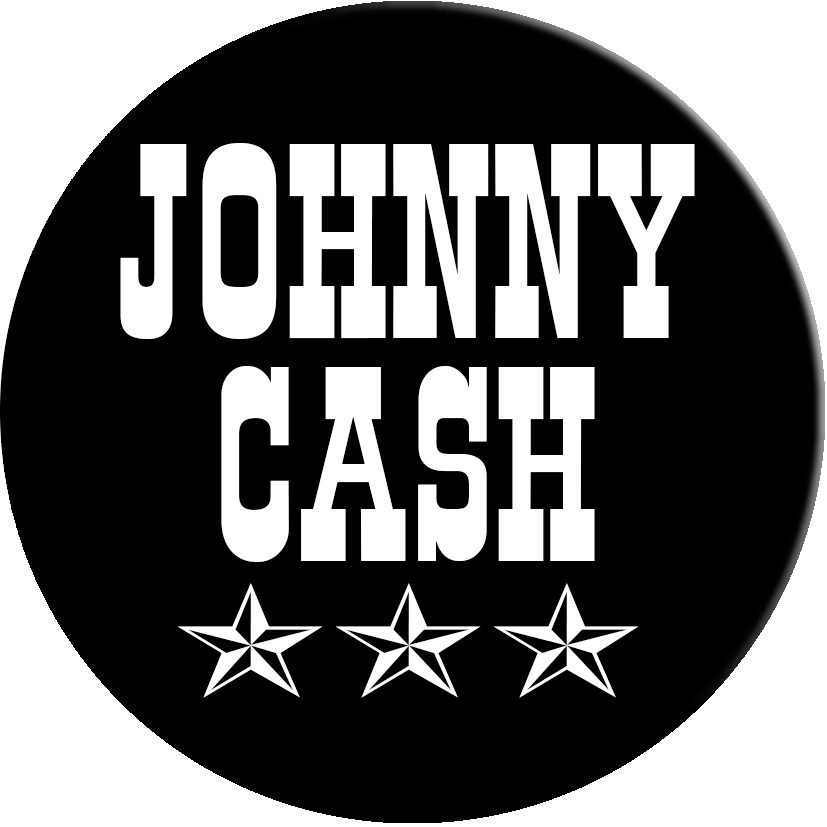 Johnny Cash Logo - Johnny Cash - Button (2,5 cm) 170 | order online - SPIRIT OF THE STREETS