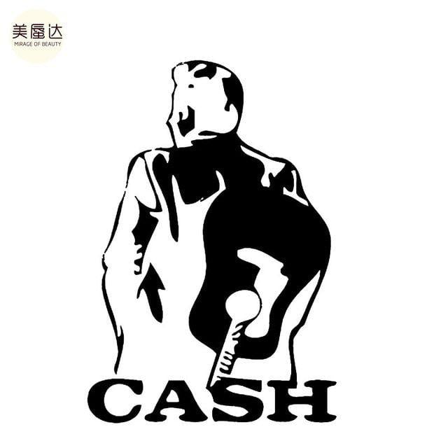 Johnny Cash Logo - Johnny Cash Art Portraits Mature Man Vicissitudes of Life Sticker ...