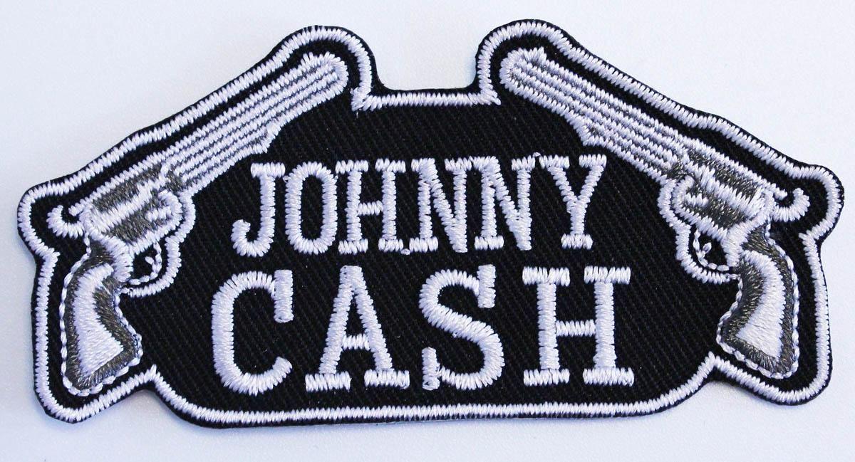 Johnny Cash Logo - Hot Sale 2017 Custom Design Logo Name JOHNNY CASH GUNS PATCH
