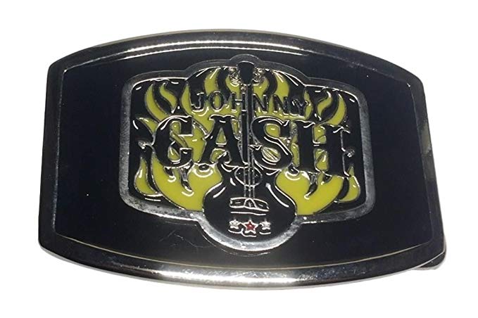 Johnny Cash Logo - Amazon.com: Johnny Cash Logo Metal/Enamel Belt Buckle: Clothing