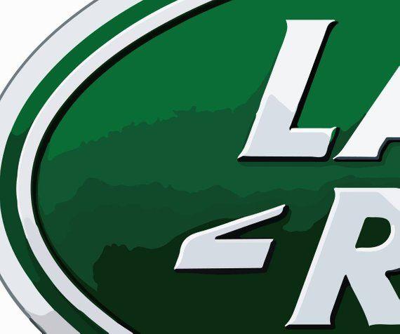 Green Oval Car Logo - Land Rover green oval car logo emblem vector vectorized print | Etsy