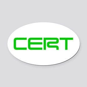 Green Oval Car Logo - Cert Oval Car Magnets