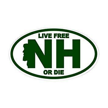 Green Oval Car Logo - Amazon.com: CafePress - Green New Hampshire Live Free Or Die Sticker ...