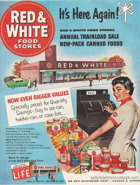 Red and White Supermarket Logo - Supermarket Check Out 1953 | Minnesota | Pinterest | 1950s, Vintage ...