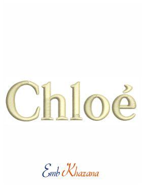 Chloe Logo - Chloe logo embroidery design