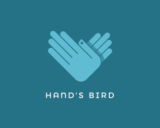 Hand Bird Logo - Hands Bird Designed