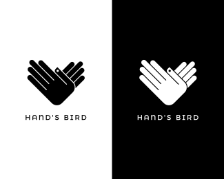 Hand Bird Logo - Hands Bird Designed