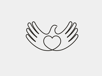 Hand Bird Logo - Bird