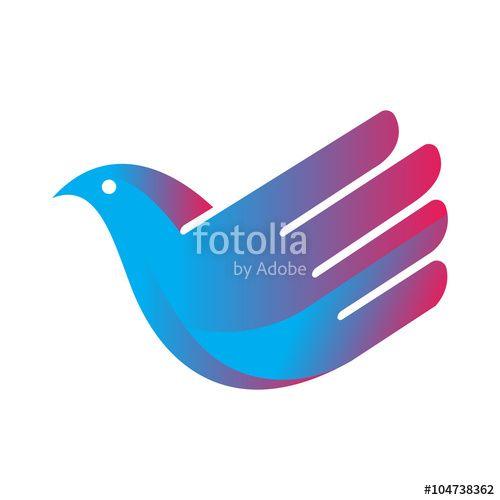 Hand Bird Logo - Luxury Hand Pigeon Dove Bird Wing