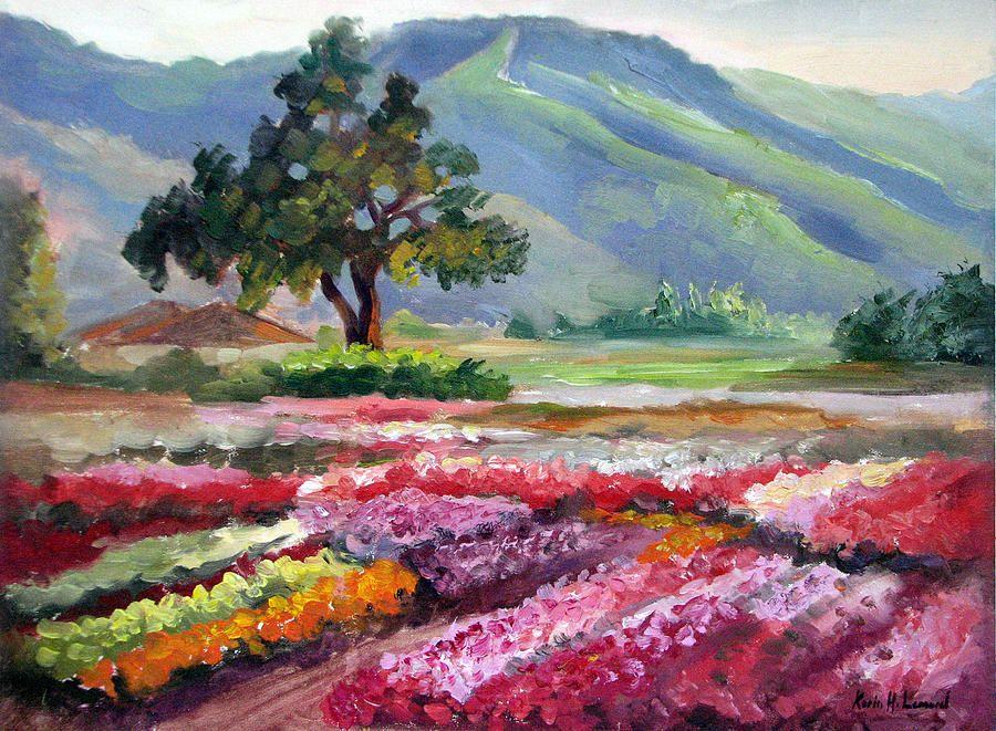 Flower Farm in California Logo - California Flower Farm Painting