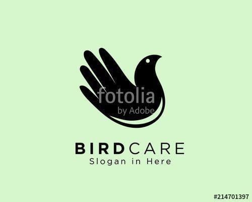 Hand Bird Logo - Hand bird care logo