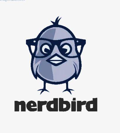 Hand Bird Logo - Creative Hand-painted Bird Logo, Glasses, Birds, Sanmao PNG and PSD ...